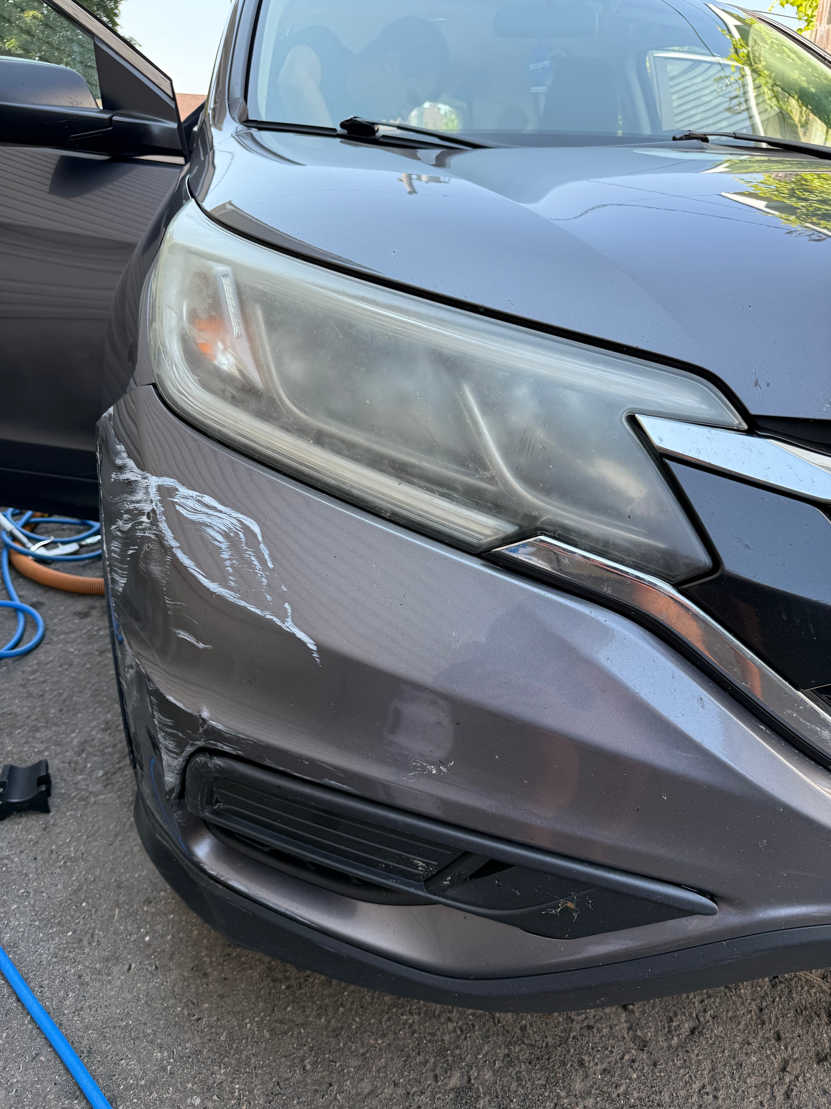 Headlight before restoration