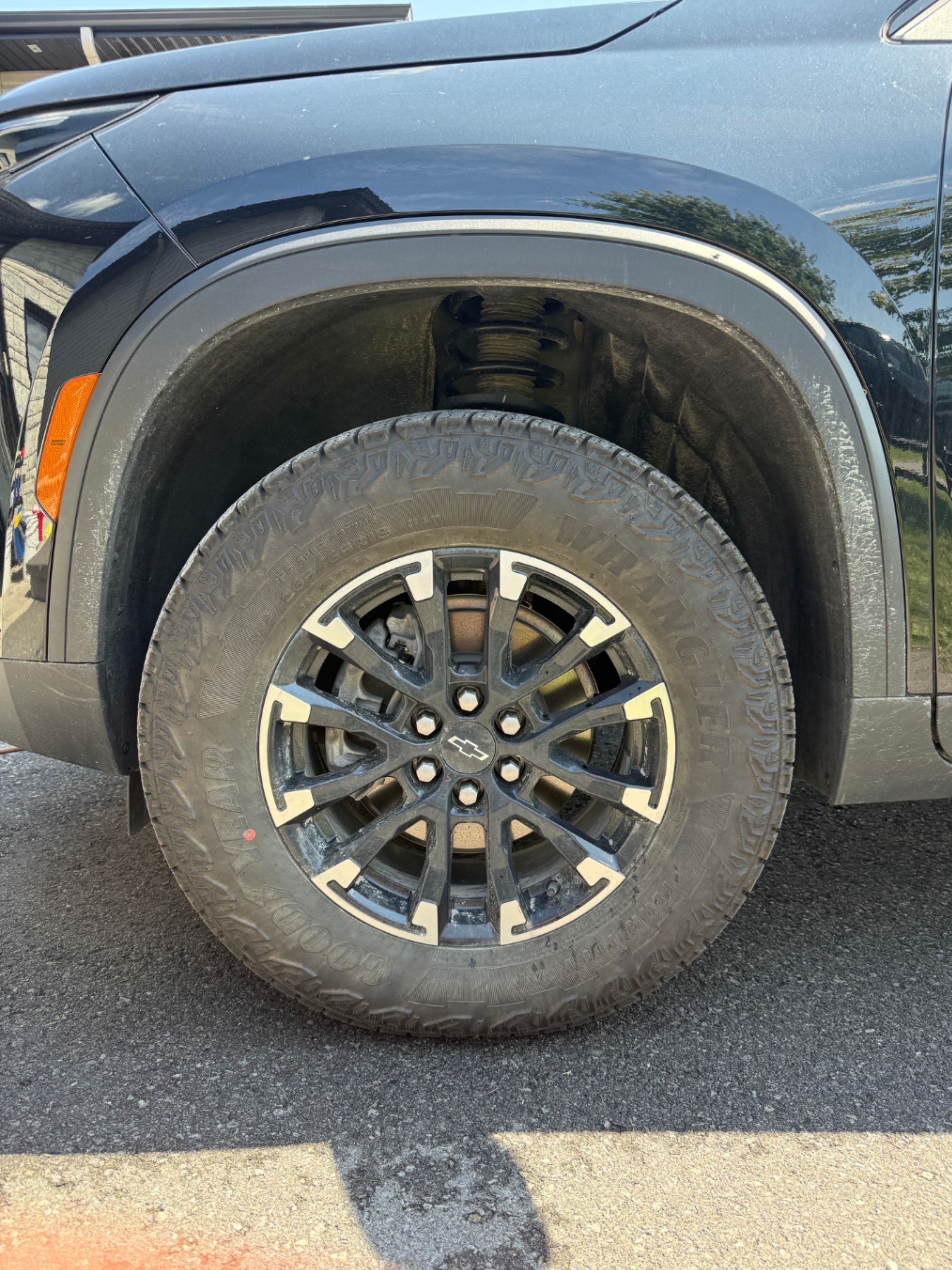 Tire before cleaning