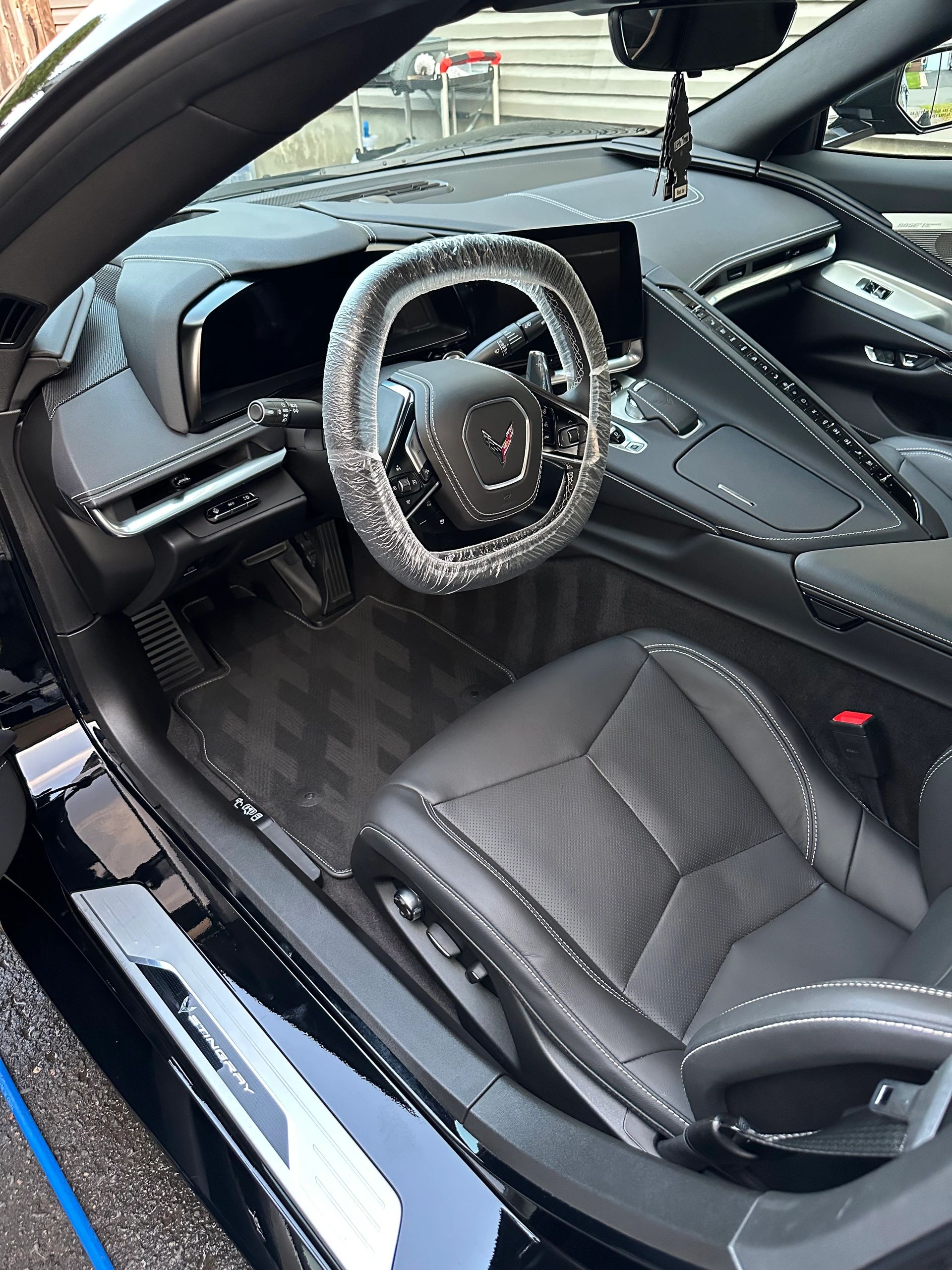 Luxury car interior clean seats